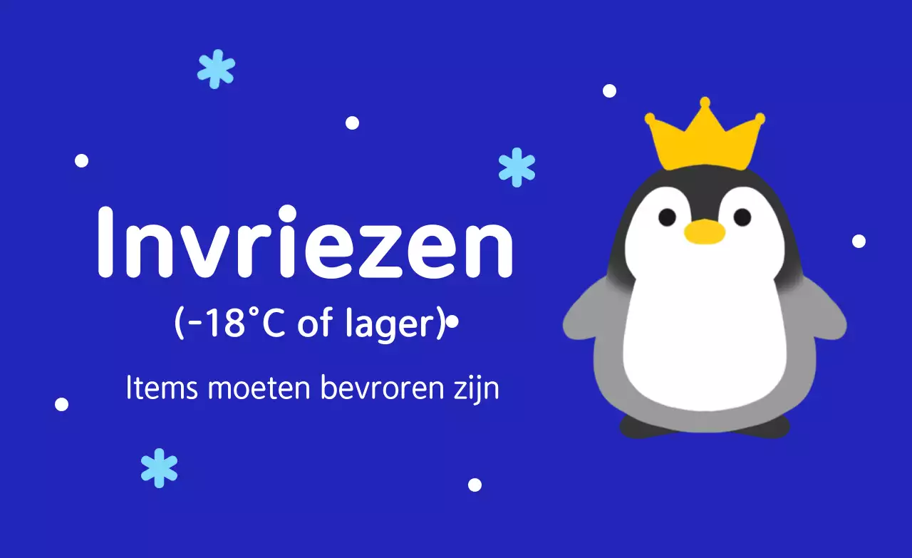 Blauwe eenvoudige vriezeropslagmethode