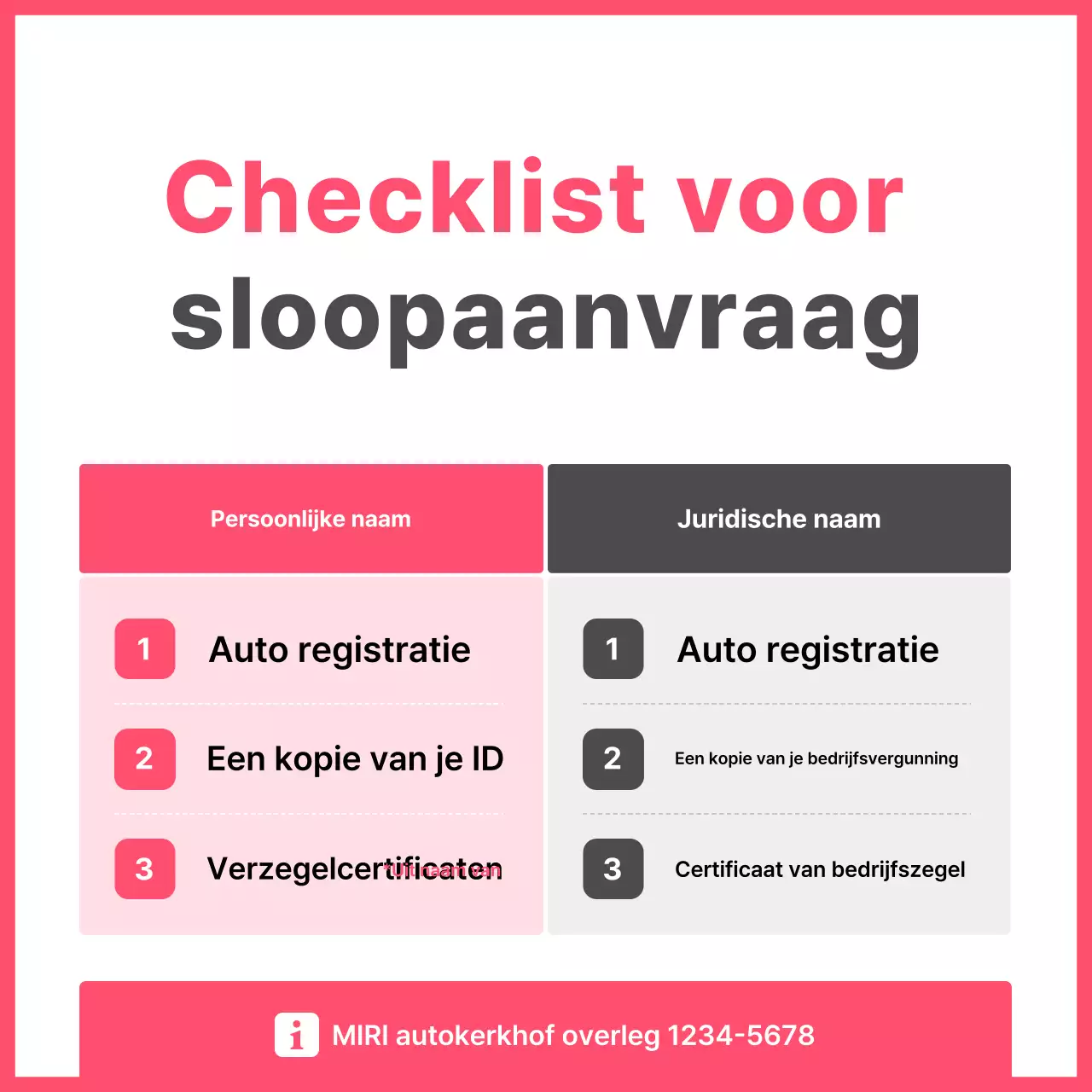 Informatie over de aanvraag voor roze eenvoudige auto-sloop