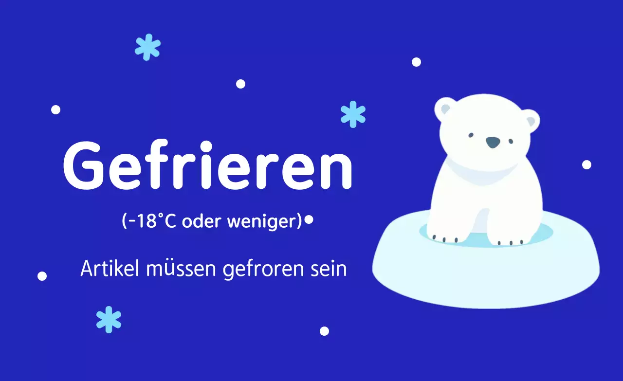 Blaue einfache Gefrierschrank-Aufbewahrungsmethode