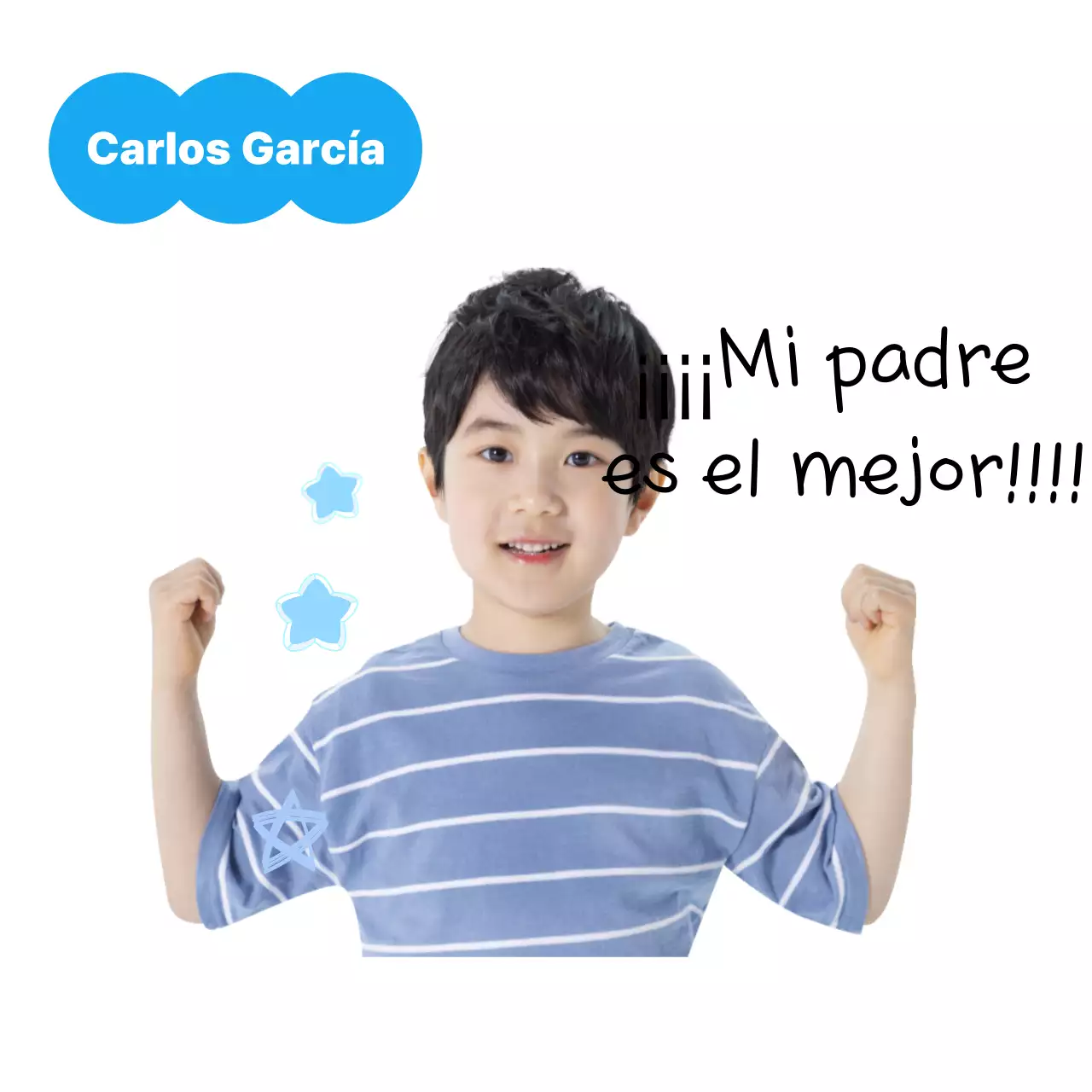 Bebé rosa celebrando el Día de los Padres