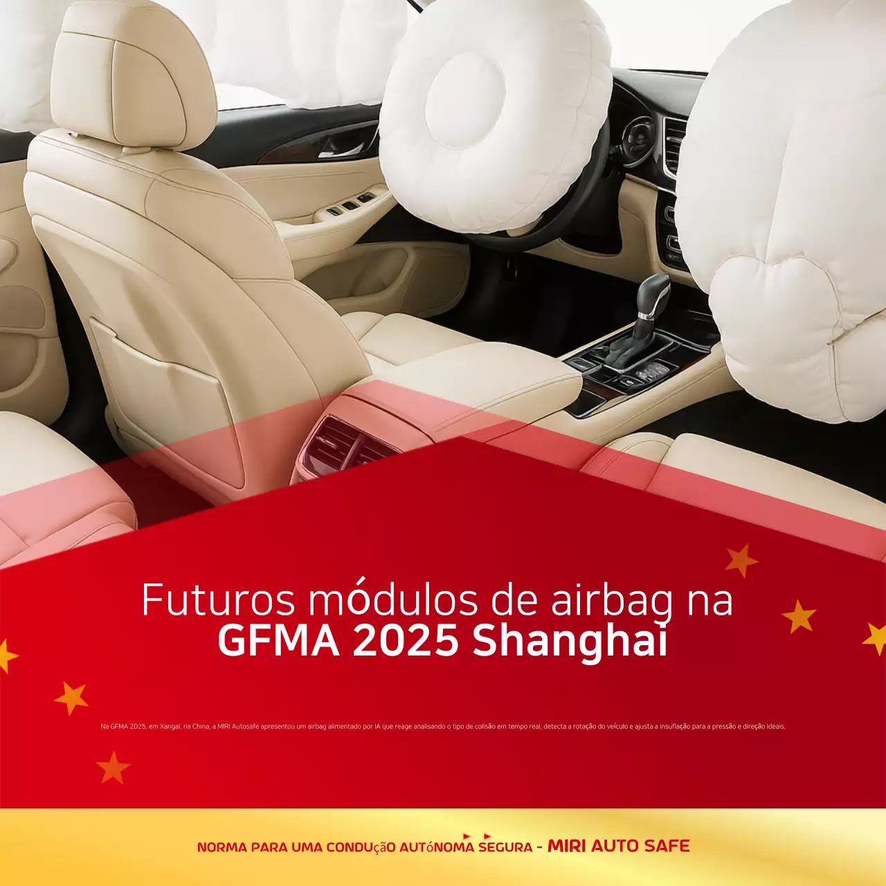 Promoção de segurança para carros modernos bege