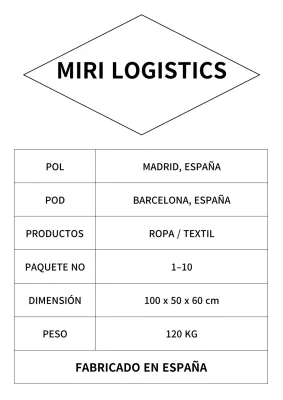 Guía de información logística simple de Black