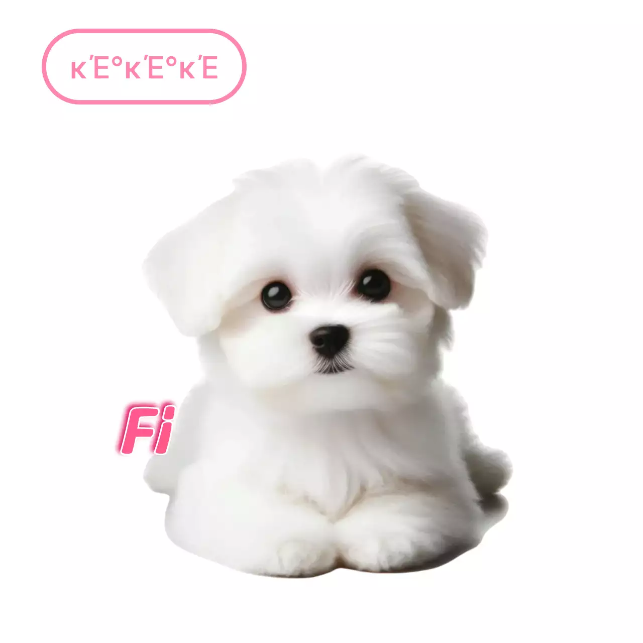 Meme de mascota linda blanca