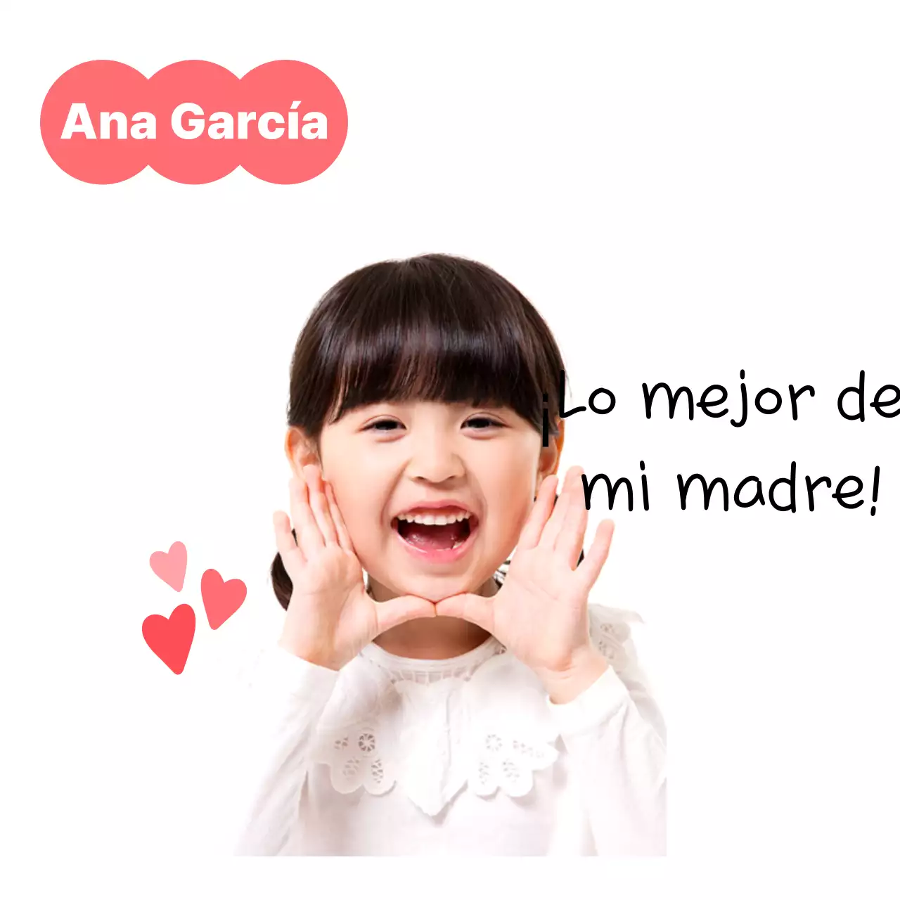 Bebé rosa celebrando el Día de los Padres