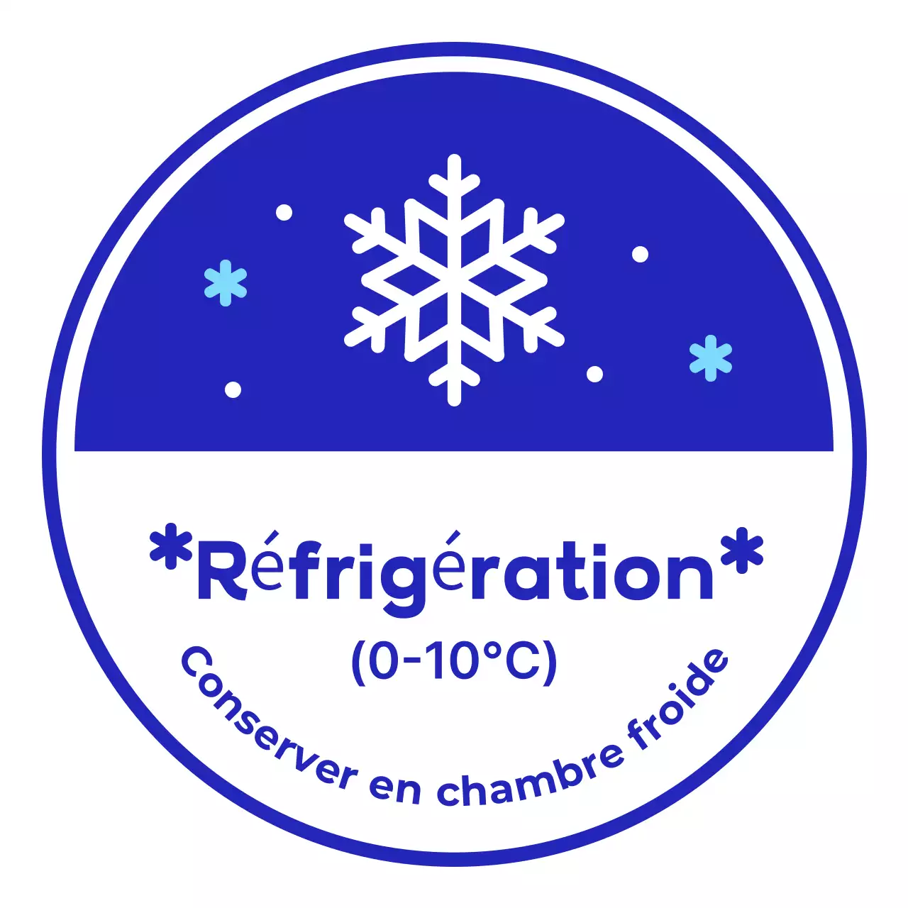 Instructions de stockage simples bleues