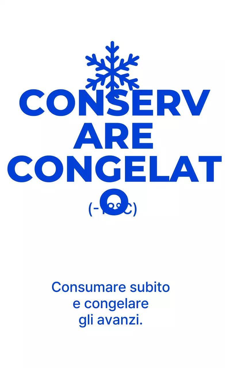 Metodo di conservazione del congelatore semplice blu