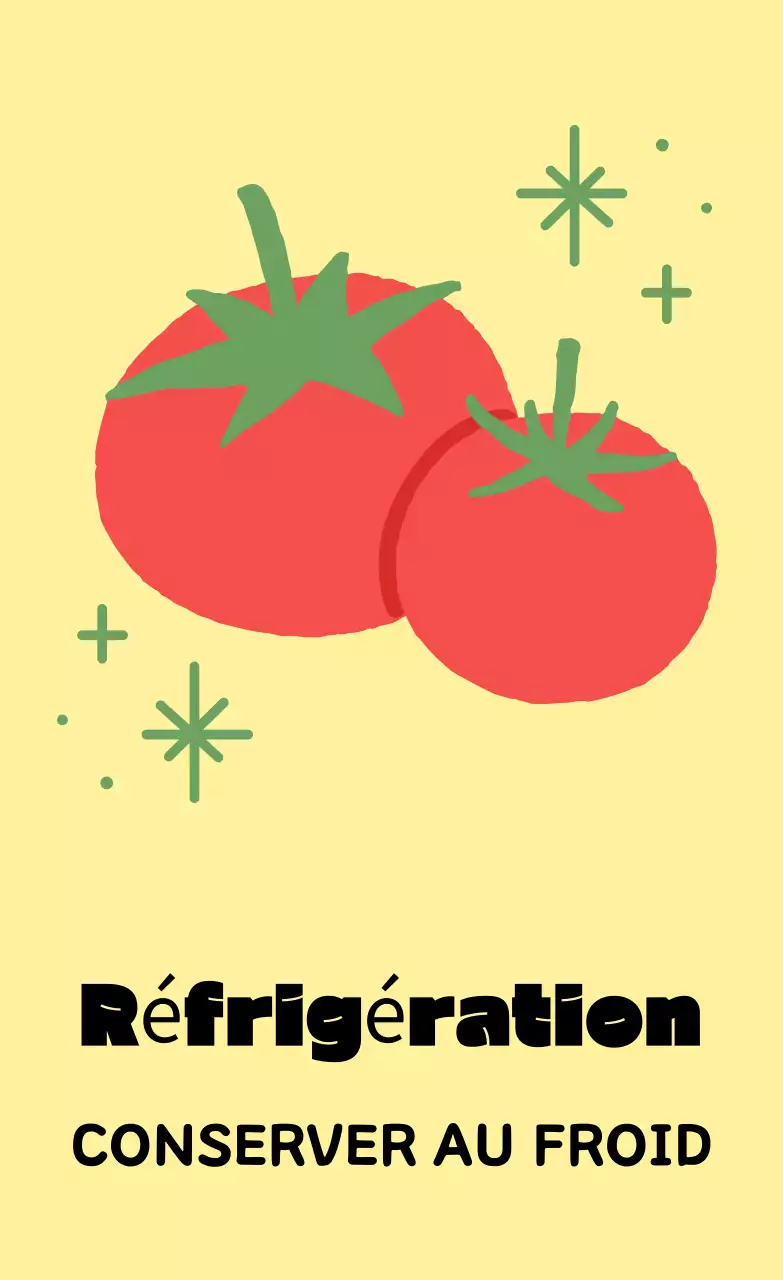 Instructions de stockage simples jaunes