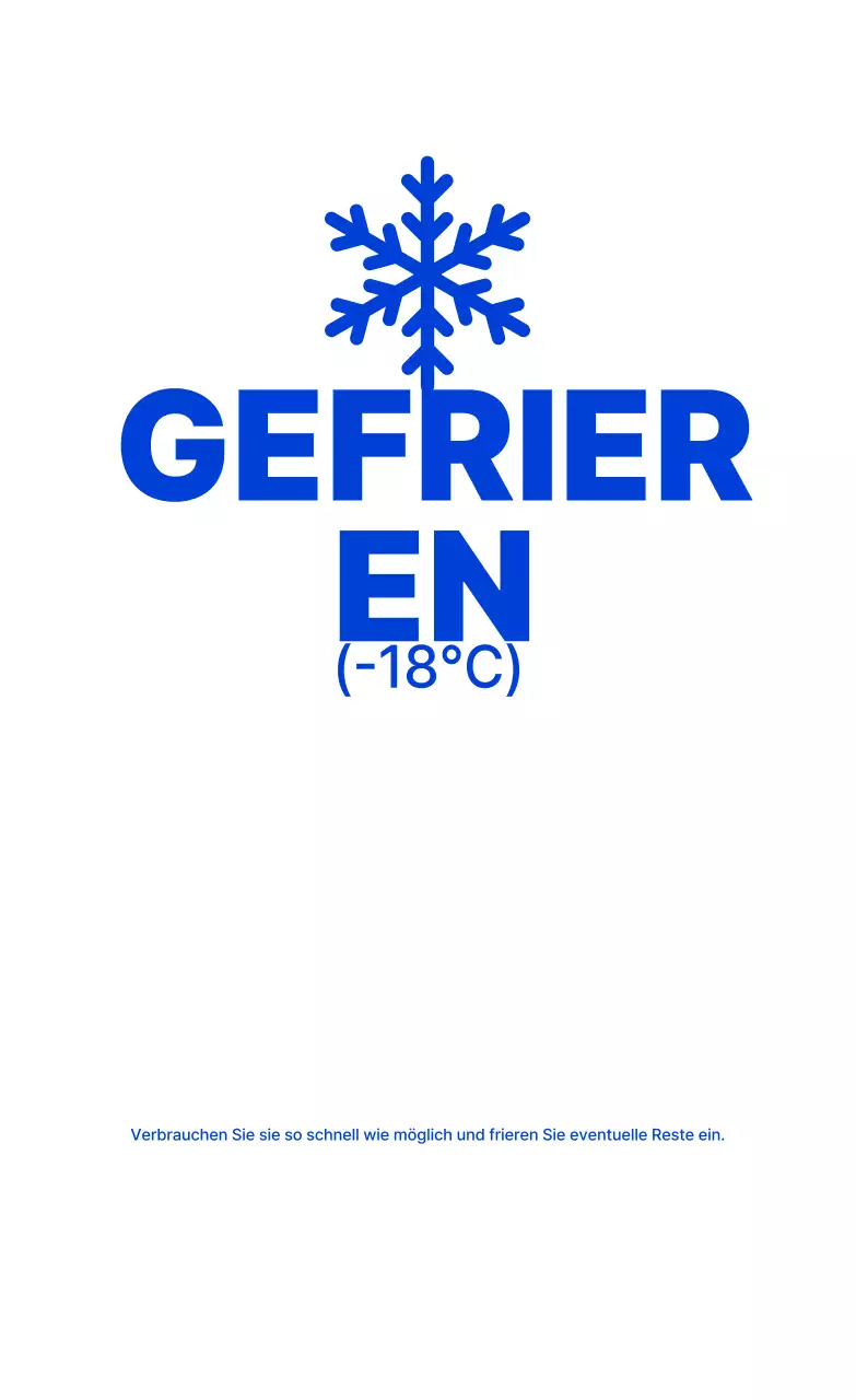 Blaue einfache Gefrierschrank-Aufbewahrungsmethode