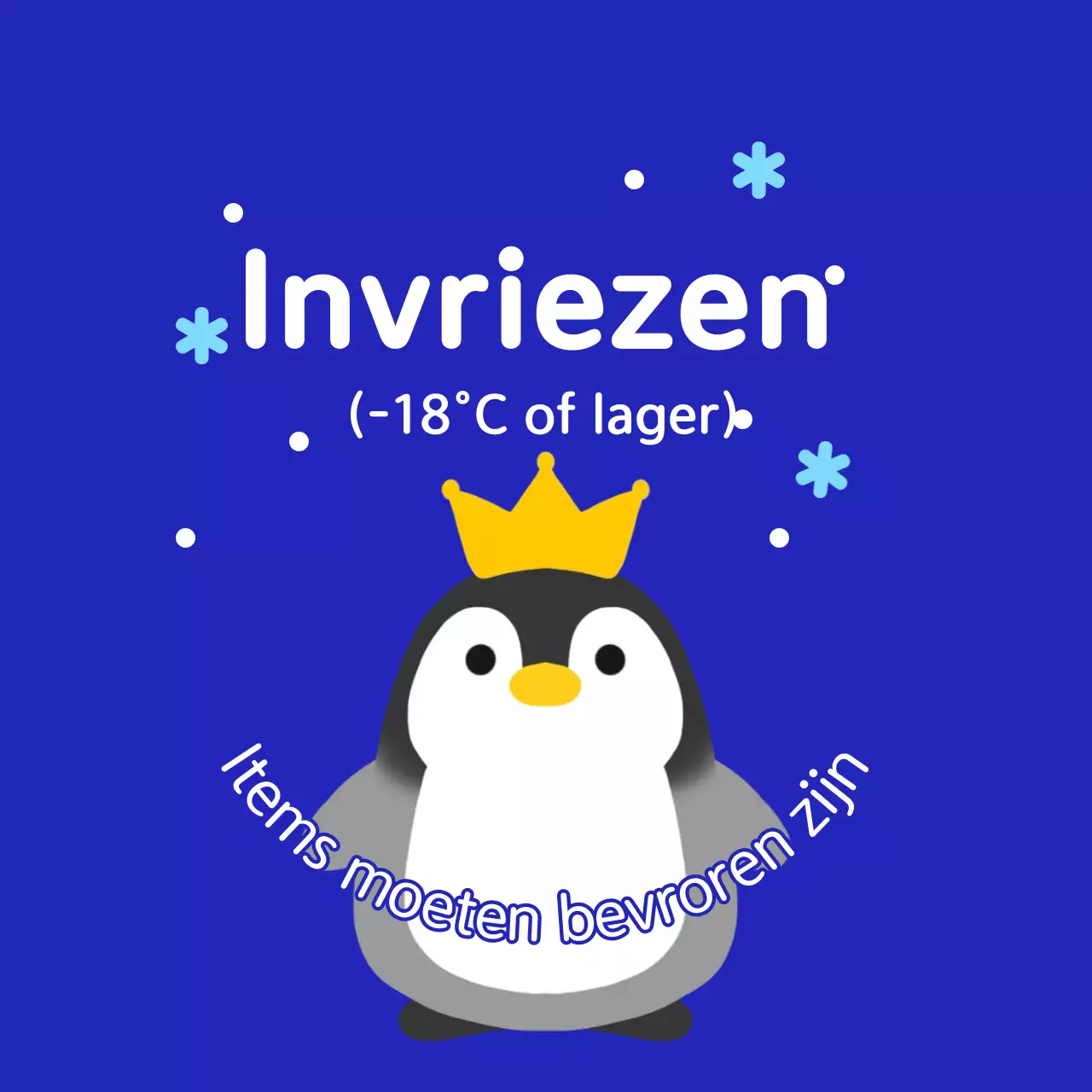 Blauwe eenvoudige bewaarinstructies