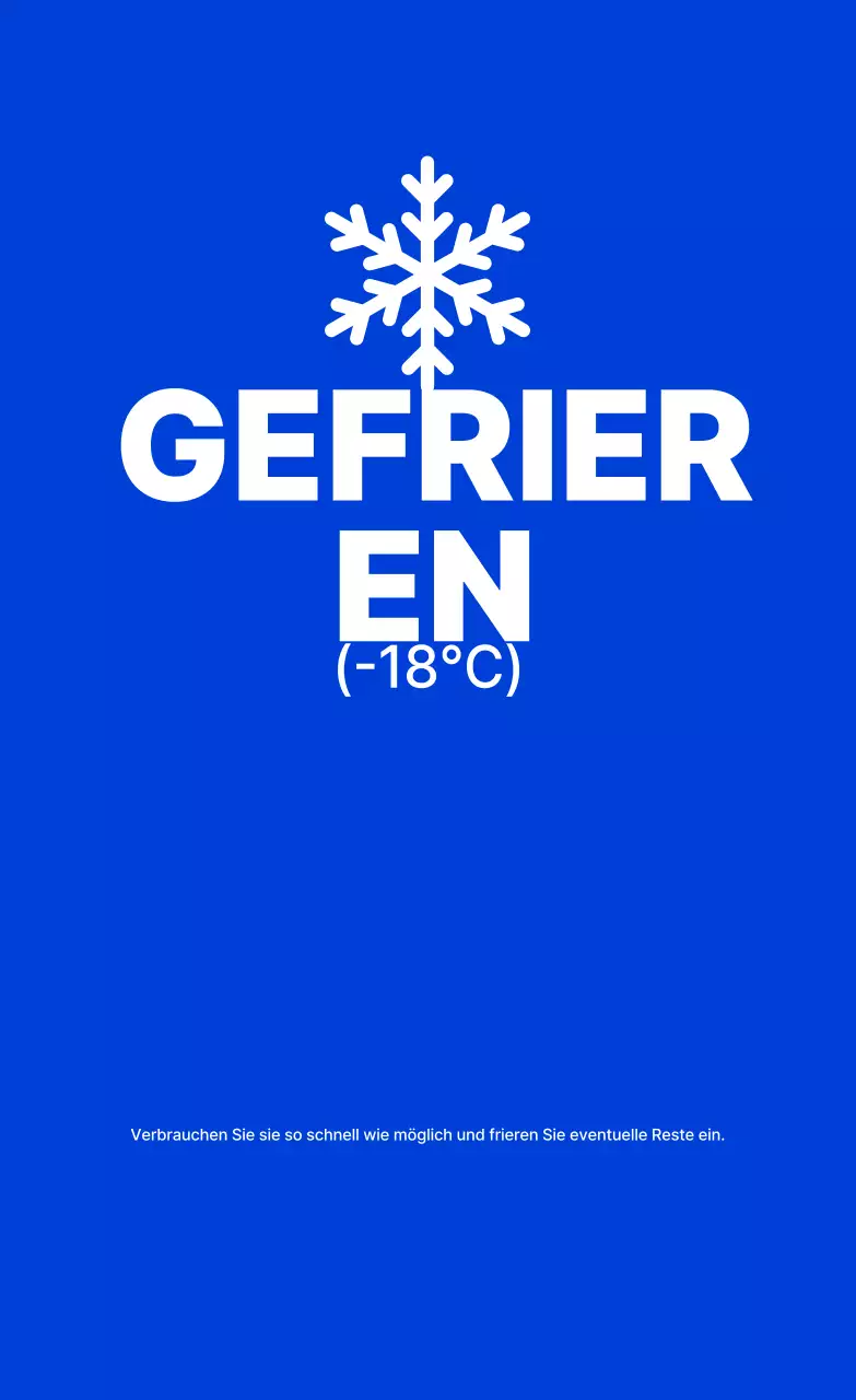 Blaue einfache Gefrierschrank-Aufbewahrungsmethode