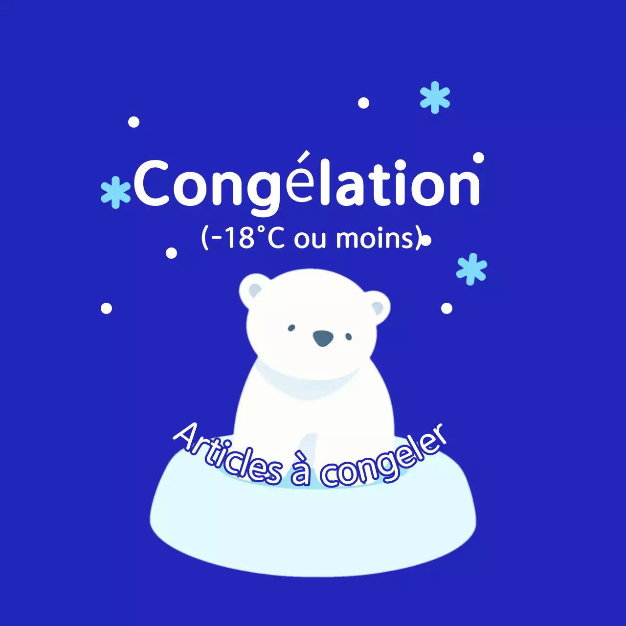 Instructions de stockage simples bleues