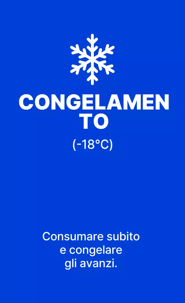 Metodo di conservazione del congelatore semplice blu