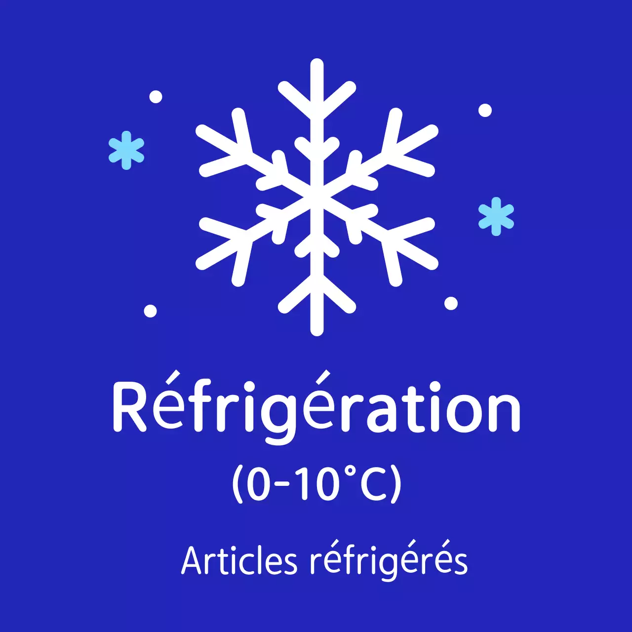 Instructions de stockage simples bleues