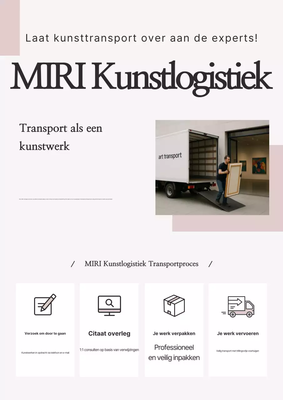 Beige Eenvoudig Kunstwerk Transport Advertentie