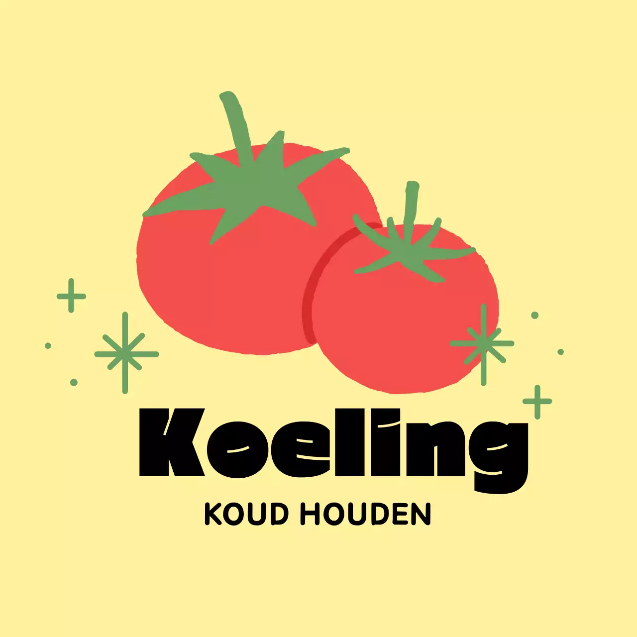 Gele eenvoudige bewaarinstructies