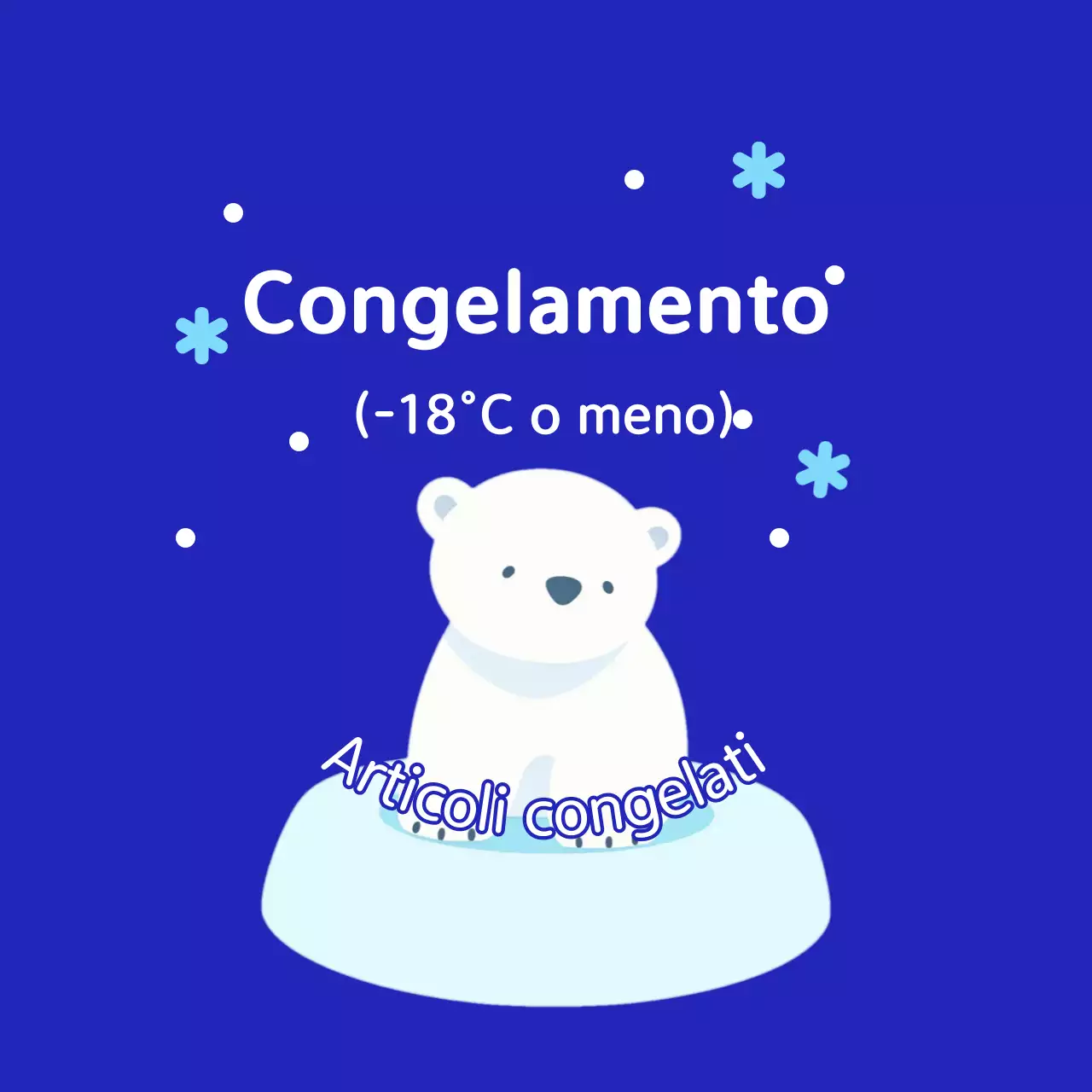 Istruzioni per la conservazione semplice in blu