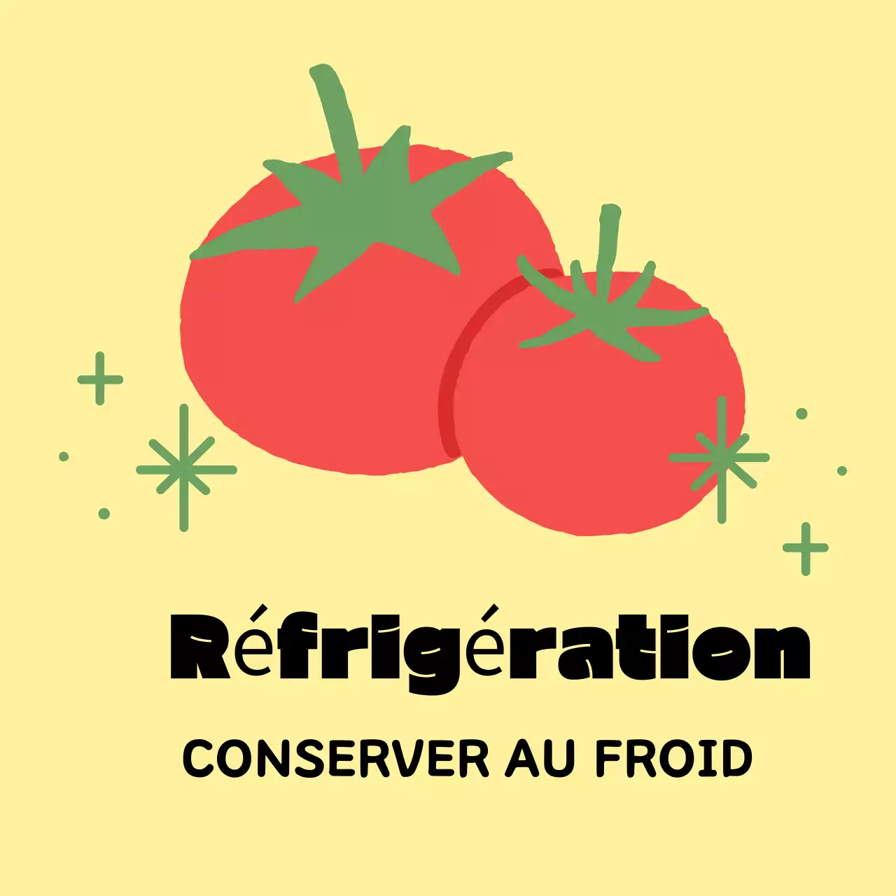 Instructions de stockage simples jaunes