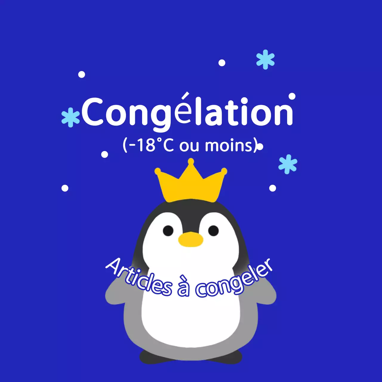 Instructions de stockage simples bleues