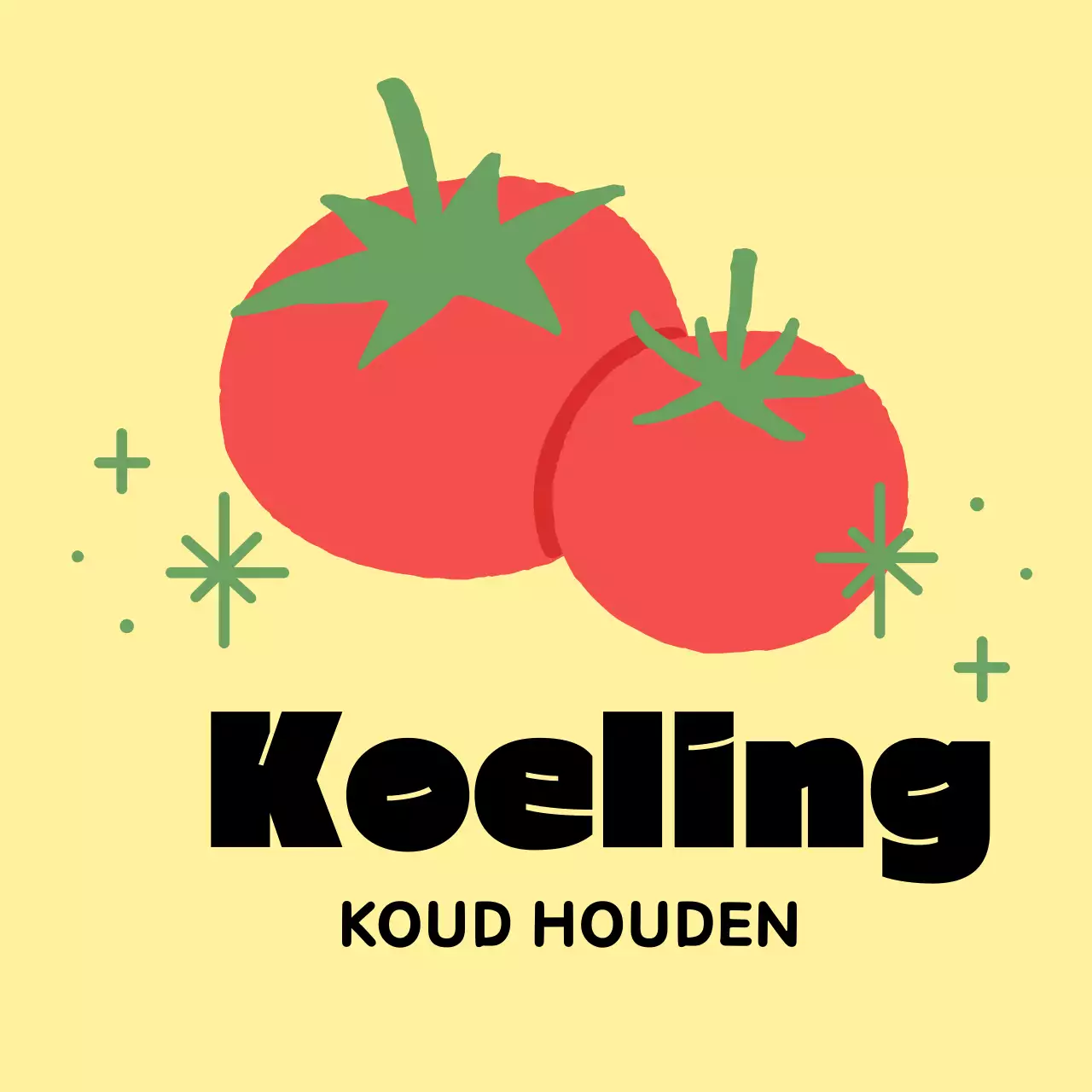 Gele eenvoudige bewaarinstructies