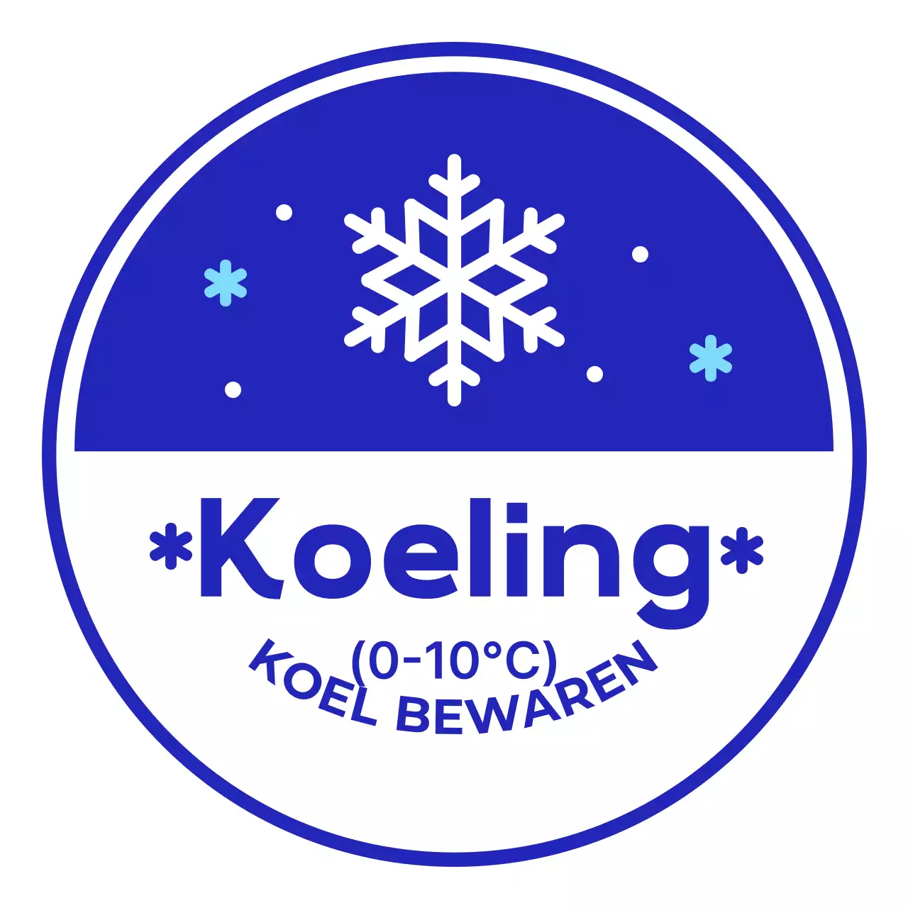 Blauwe eenvoudige bewaarinstructies