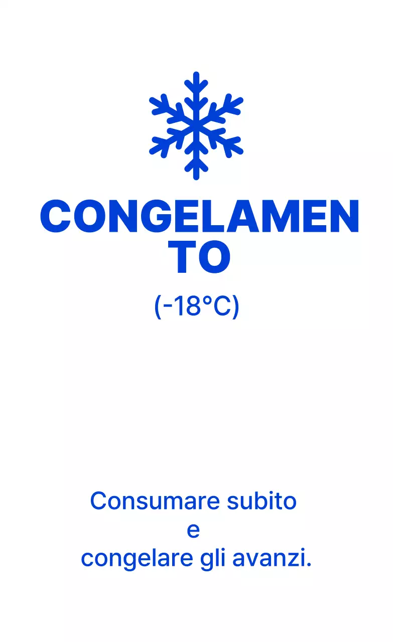 Metodo di conservazione del congelatore semplice blu