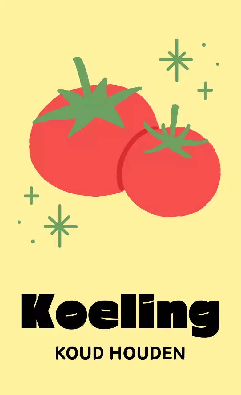 Gele eenvoudige bewaarinstructies