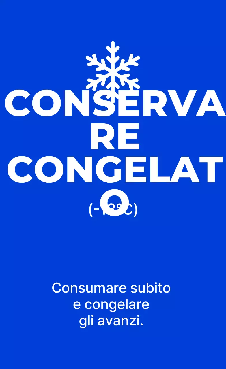 Metodo di conservazione del congelatore semplice blu