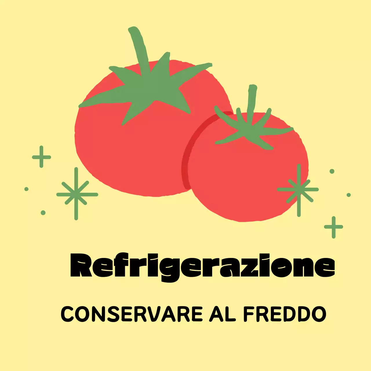 Istruzioni per la conservazione semplice in giallo