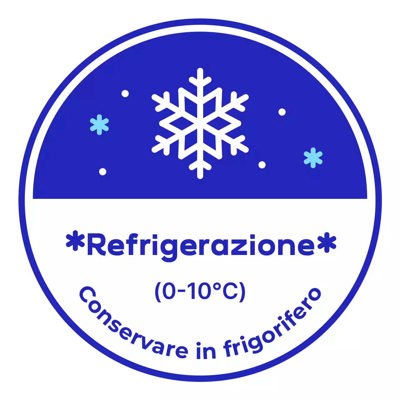 Istruzioni per la conservazione semplice in blu