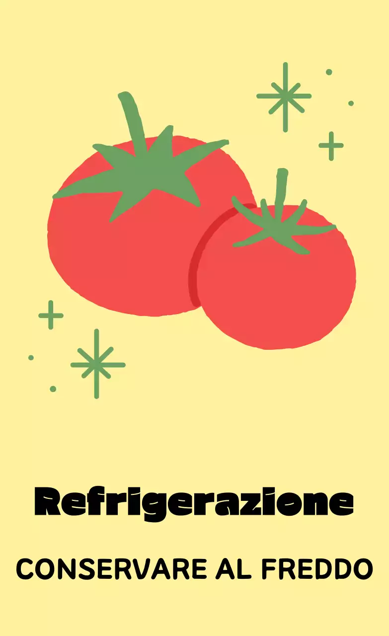 Istruzioni per la conservazione semplice in giallo
