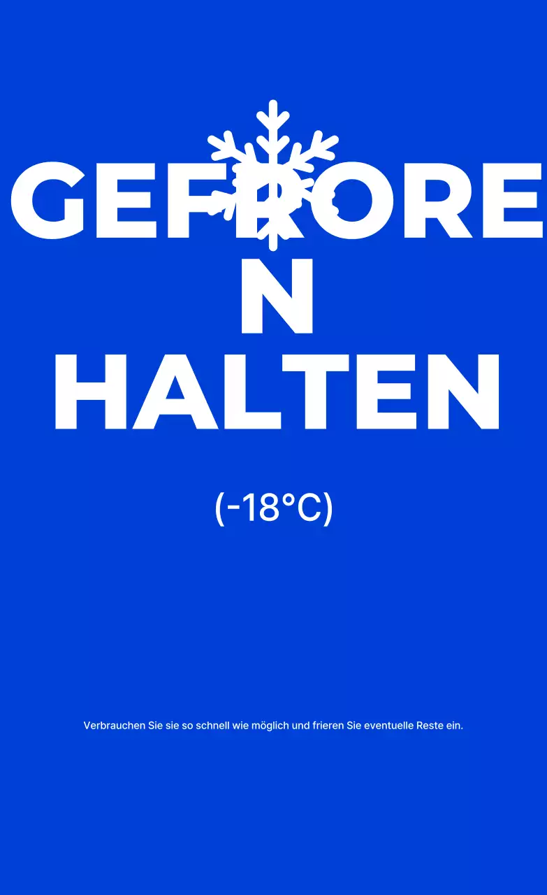 Blaue einfache Gefrierschrank-Aufbewahrungsmethode