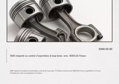 Informations sur le guide d'exportation des pièces de moteur Gray Clean