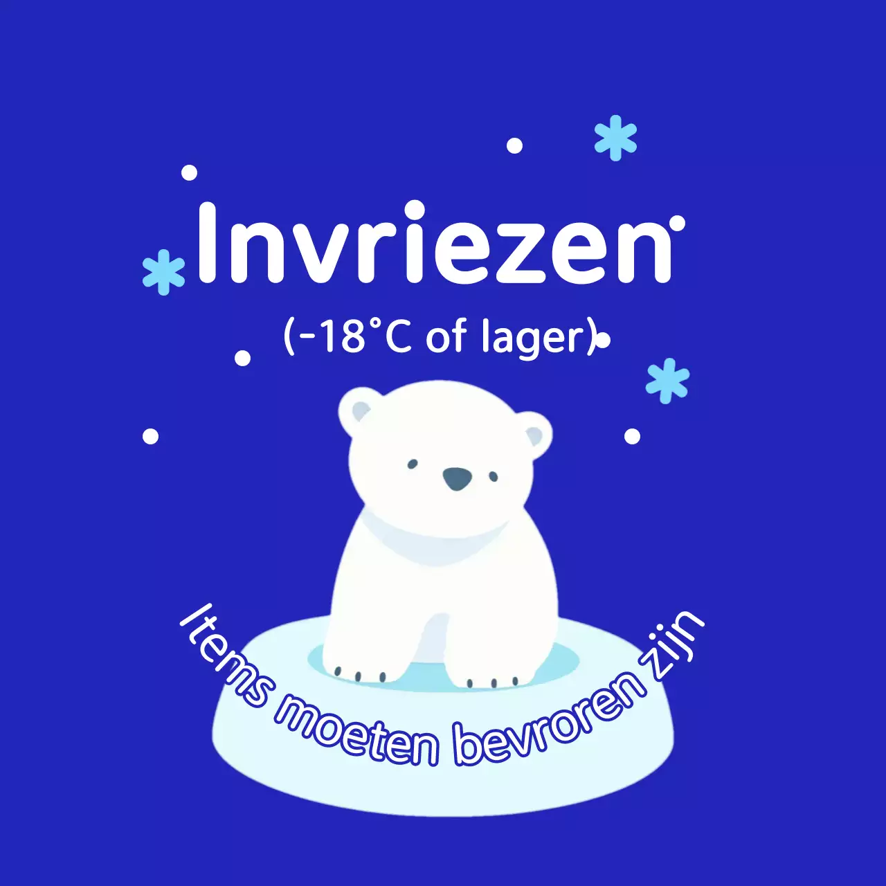 Blauwe eenvoudige bewaarinstructies