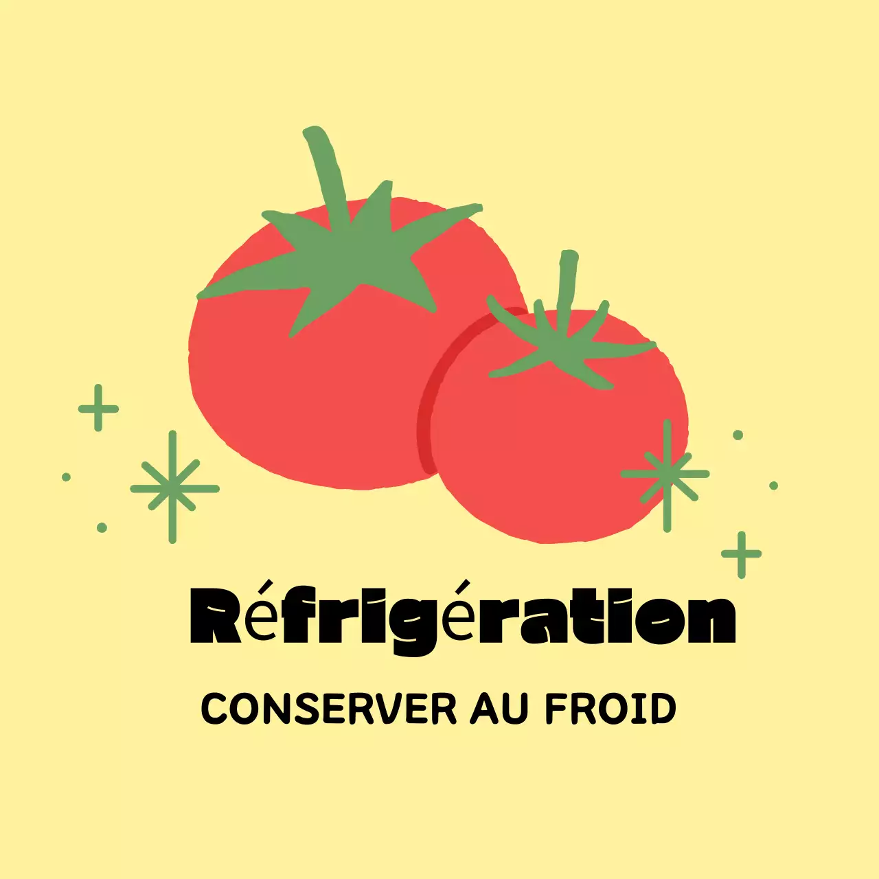 Instructions de stockage simples jaunes