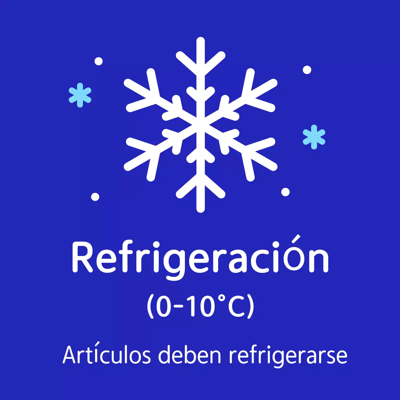 Instrucciones sencillas de almacenamiento en azul