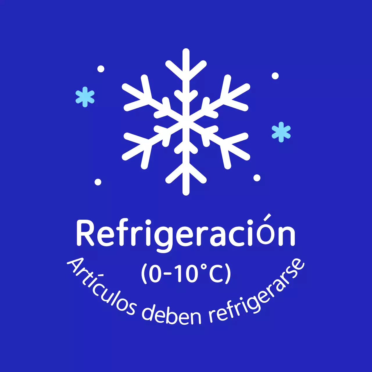 Instrucciones sencillas de almacenamiento en azul