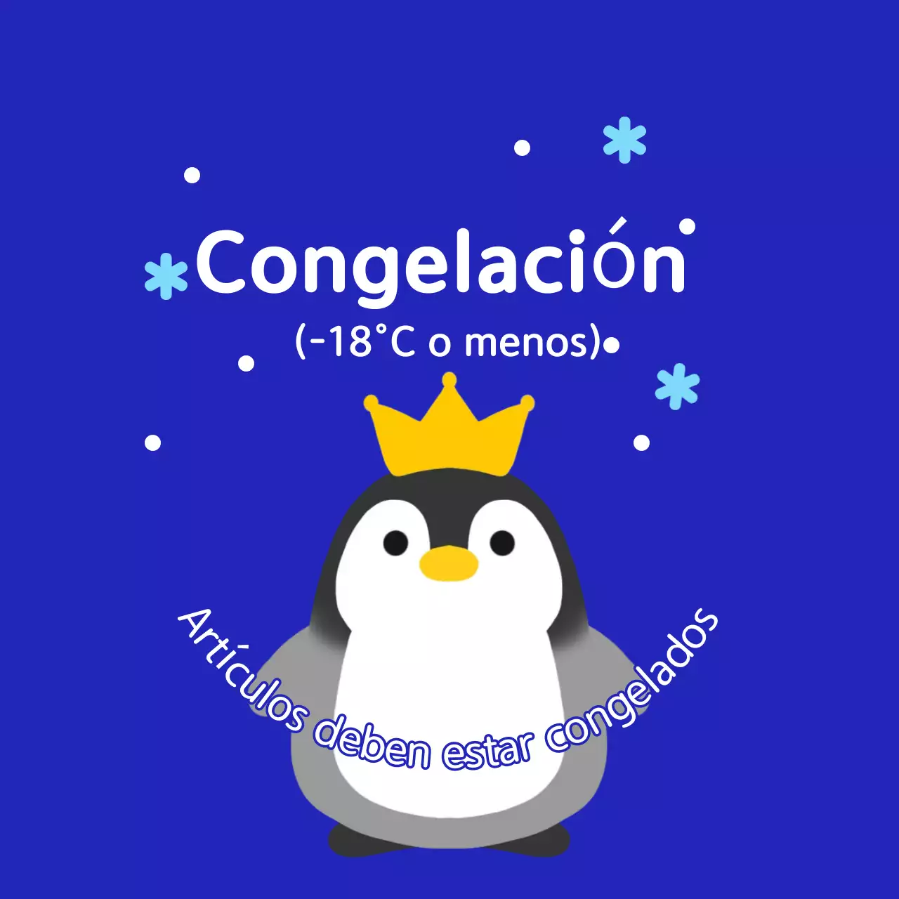 Instrucciones sencillas de almacenamiento en azul