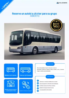 Promoción del servicio de autobuses chárter del grupo Sky Blue Clean