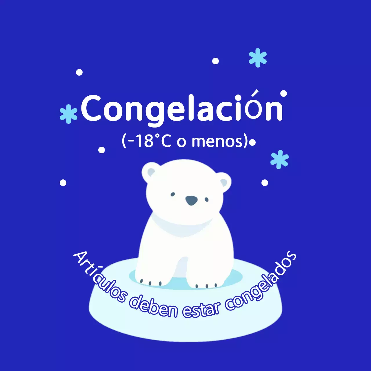 Instrucciones sencillas de almacenamiento en azul