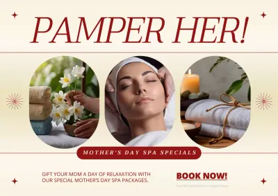 Beige Elegant Spa Promotion Poster