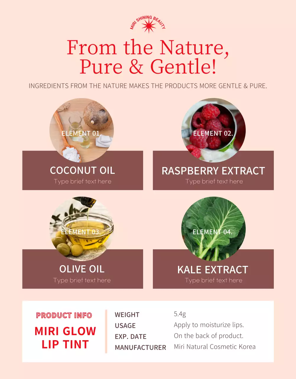 Coral Trendy Cosmetic Promotion Poster