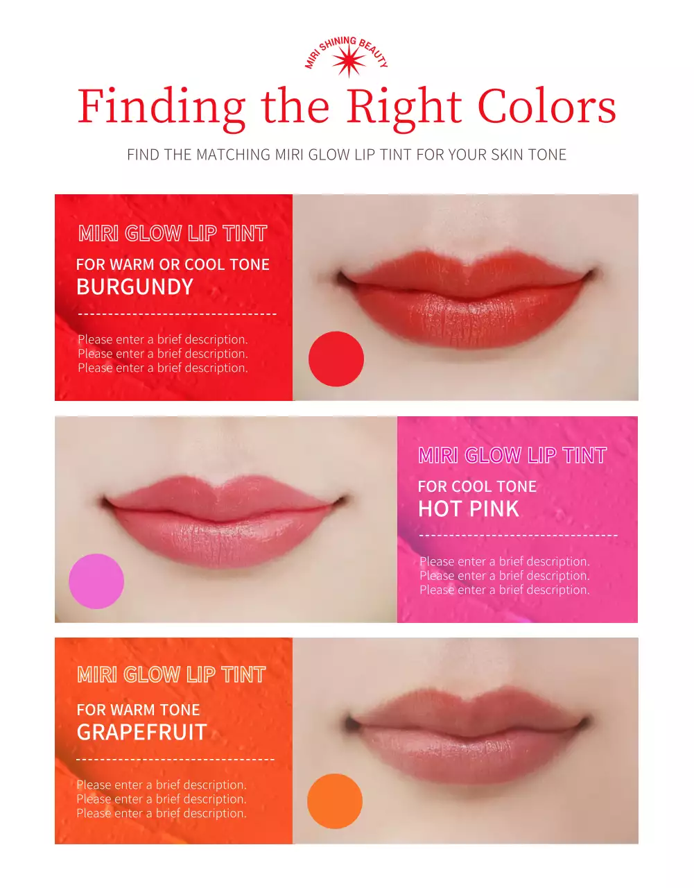 Coral Trendy Cosmetic Promotion Poster