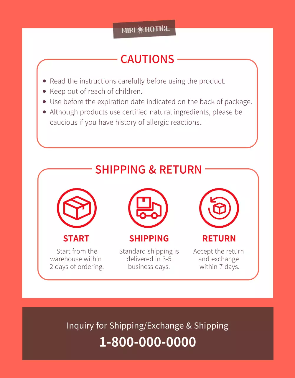 Coral Trendy Cosmetic Promotion Poster