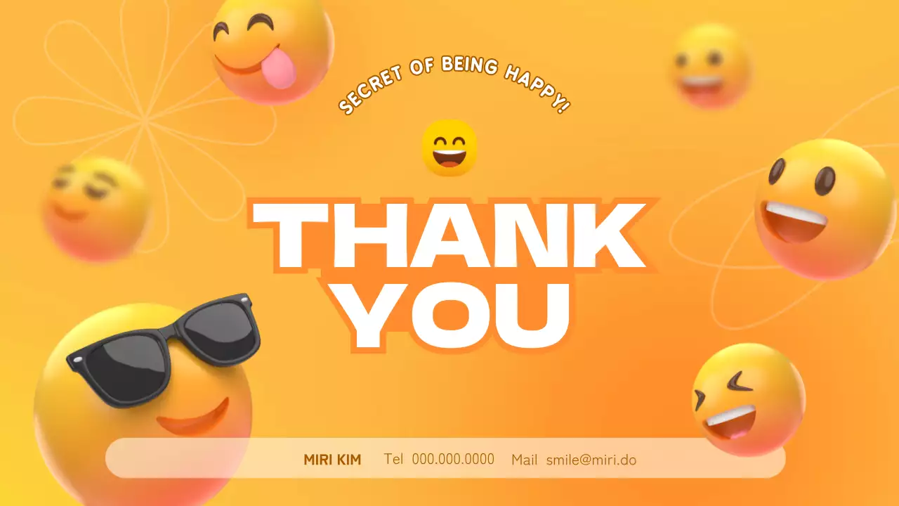 노란 스마일 귀여운 웃음치료 교육 자료