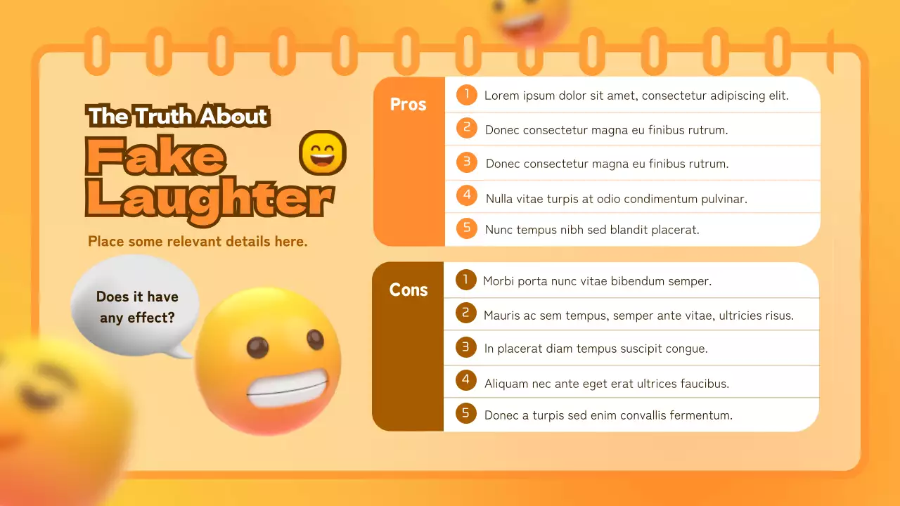 노란 스마일 귀여운 웃음치료 교육 자료