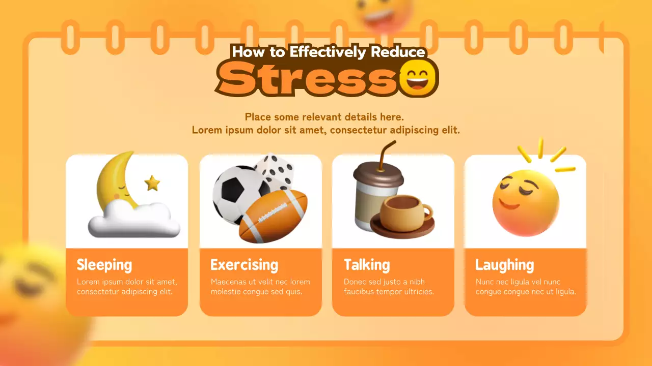 노란 스마일 귀여운 웃음치료 교육 자료