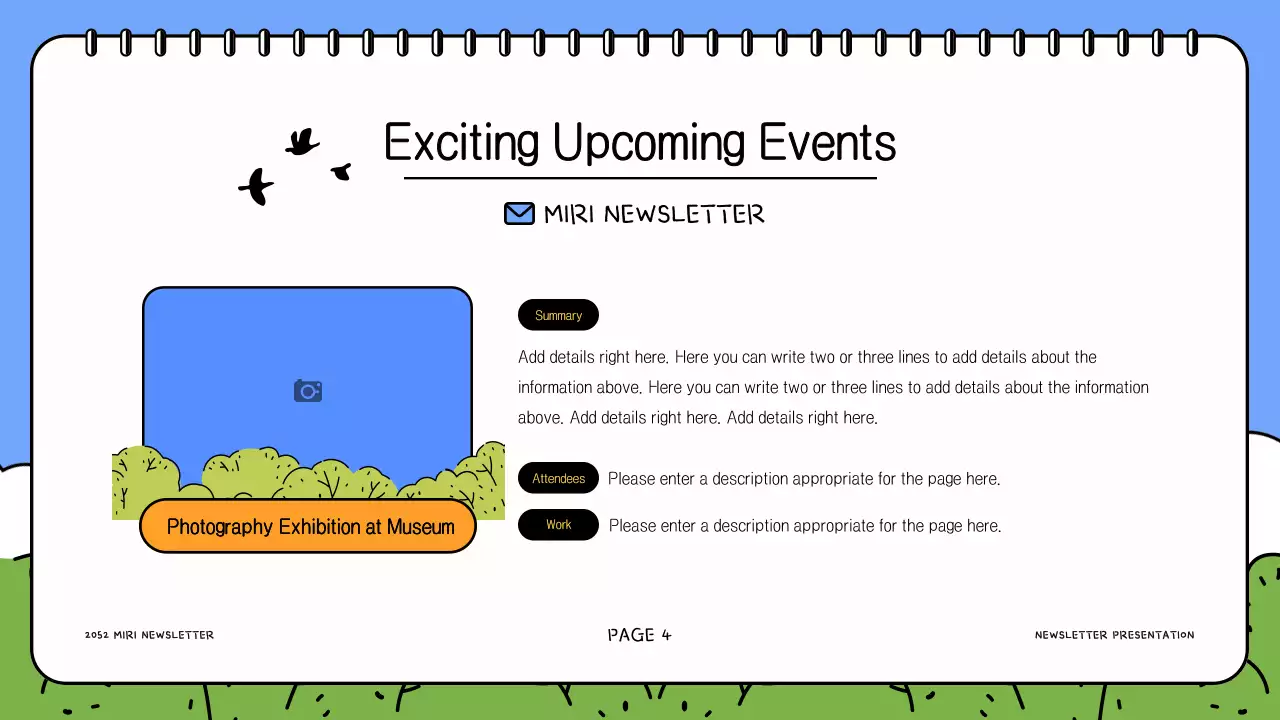 블루 심플 컬처 뉴스레터 프리젠테이션