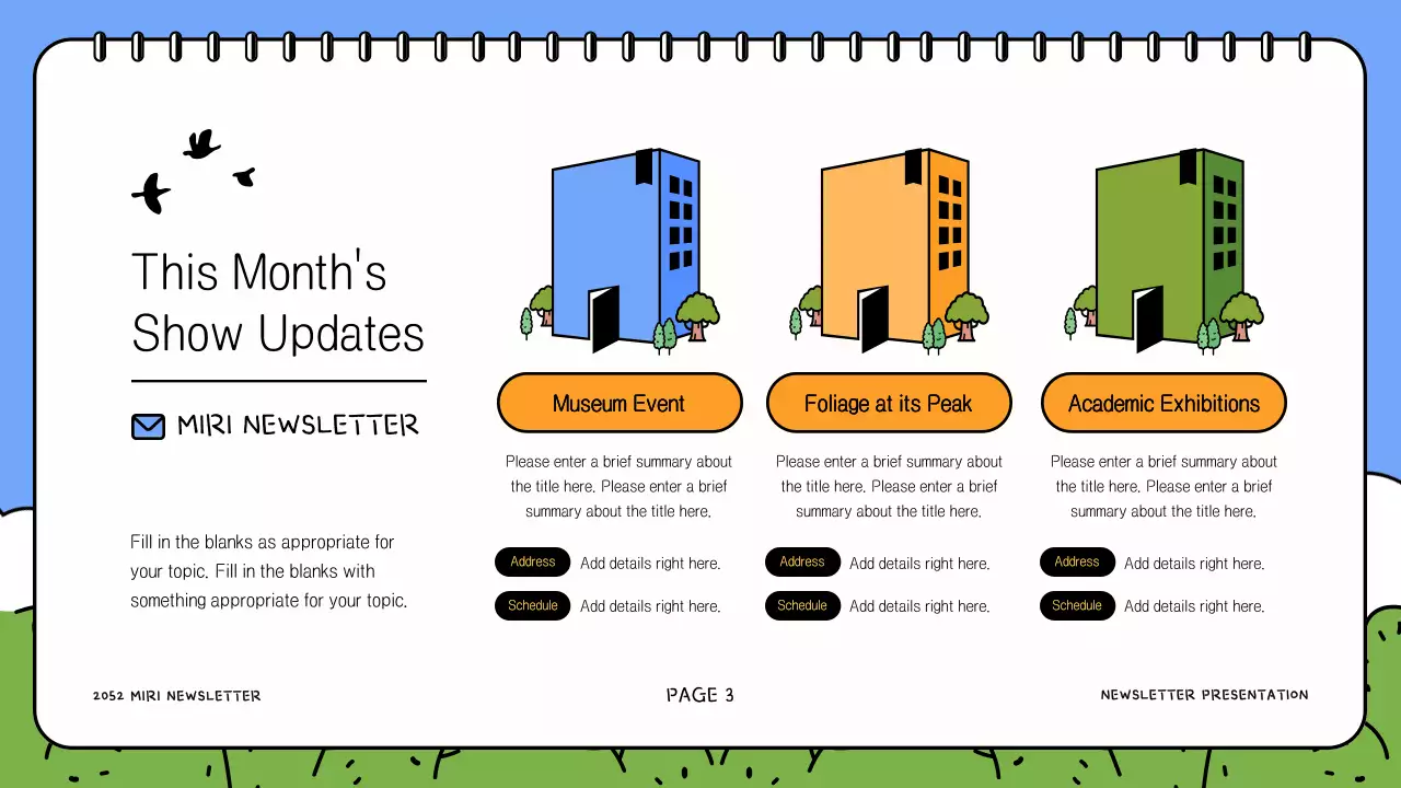 블루 심플 컬처 뉴스레터 프리젠테이션