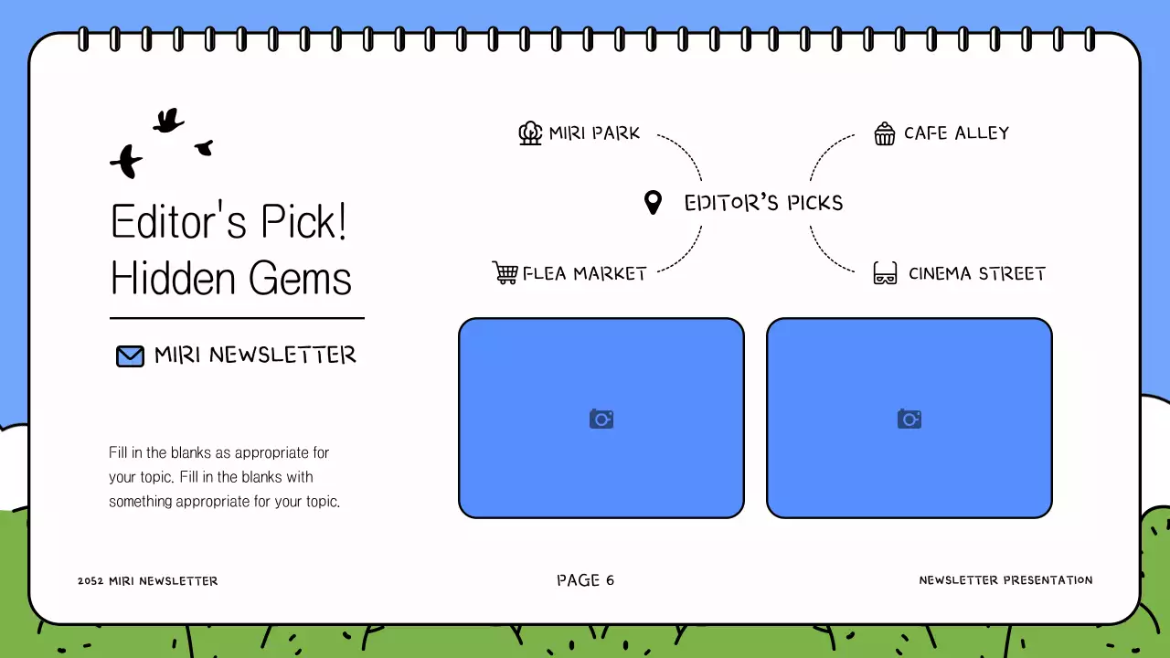 블루 심플 컬처 뉴스레터 프리젠테이션