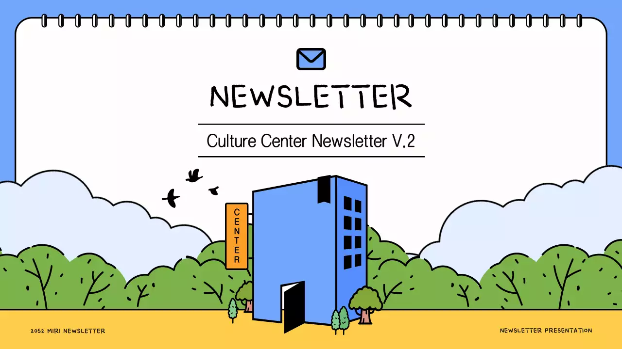 블루 심플 컬처 뉴스레터 프리젠테이션